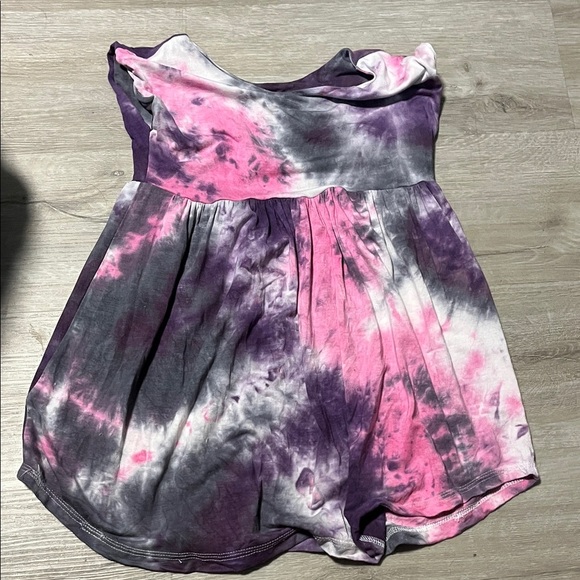 Precious Treasures bamboo Pink and Purple Tie-Dye Dress - Picture 1 of 2